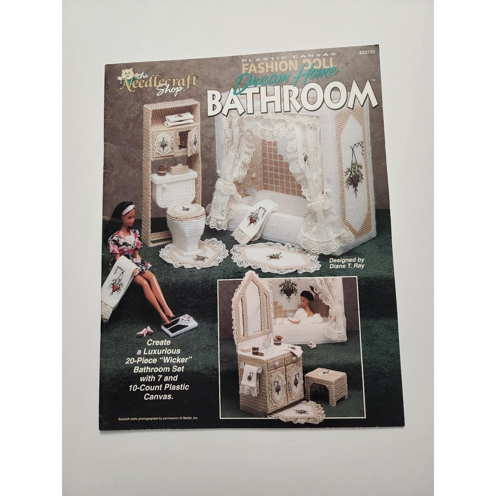 Fashion Doll Dream‎ Home House Bathroom Plastic Canvas Patterns